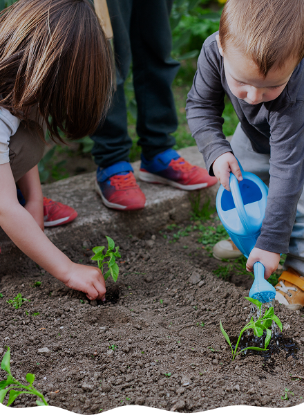 kids time in garden