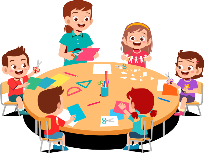 kids with teachers