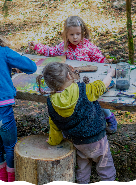 kids playing in garden
